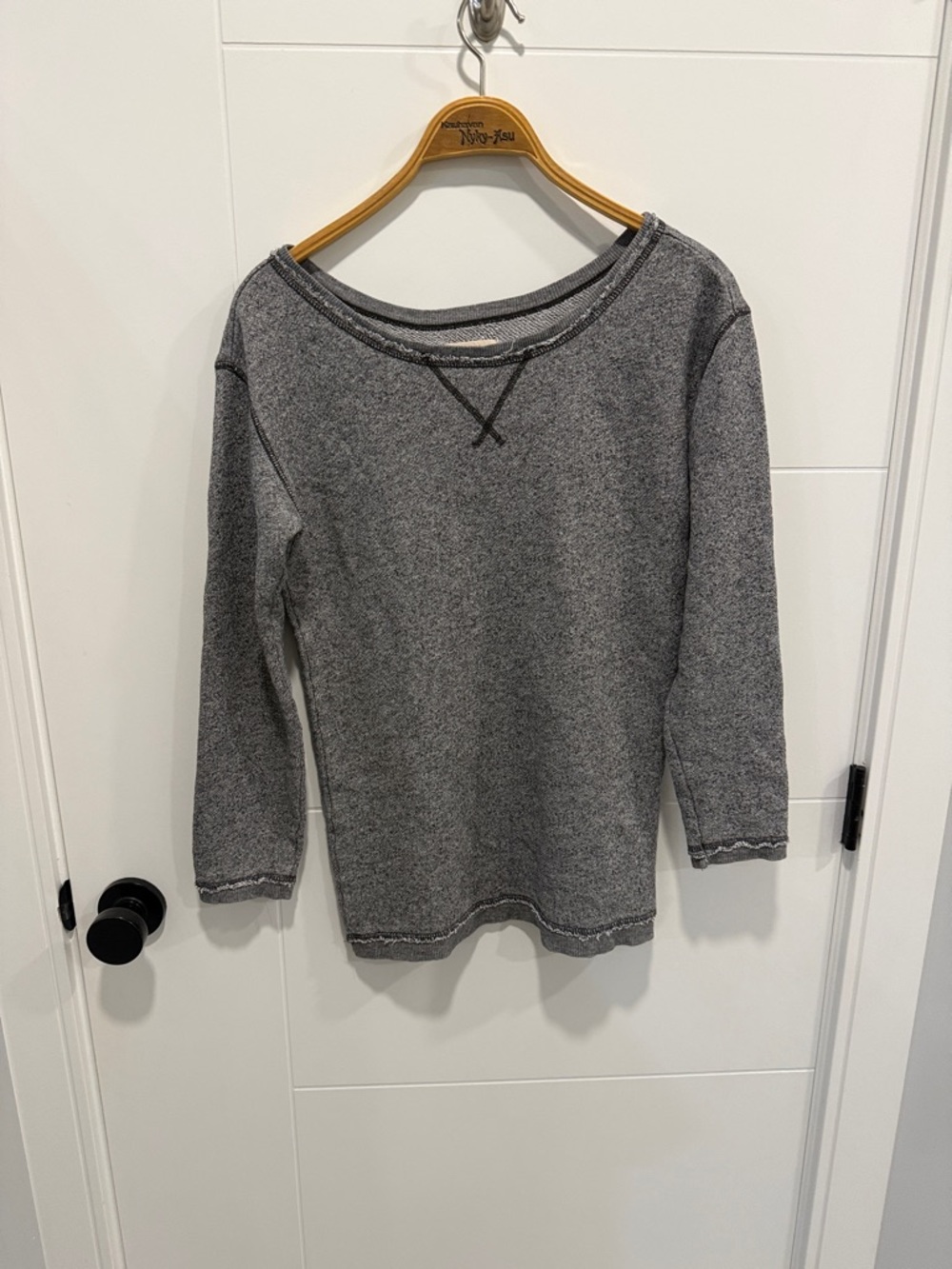 aerie Heather Gray Long-Sleeve Pullover Sweatshirt size XS